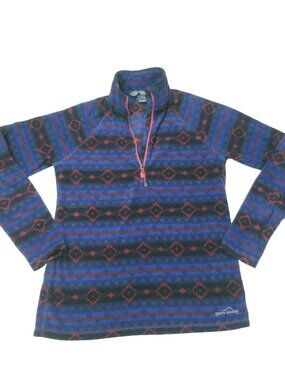 Eddie Bauer Aztec Sweater Womens S Small Fleece Southwestern Navajo Pullover LL